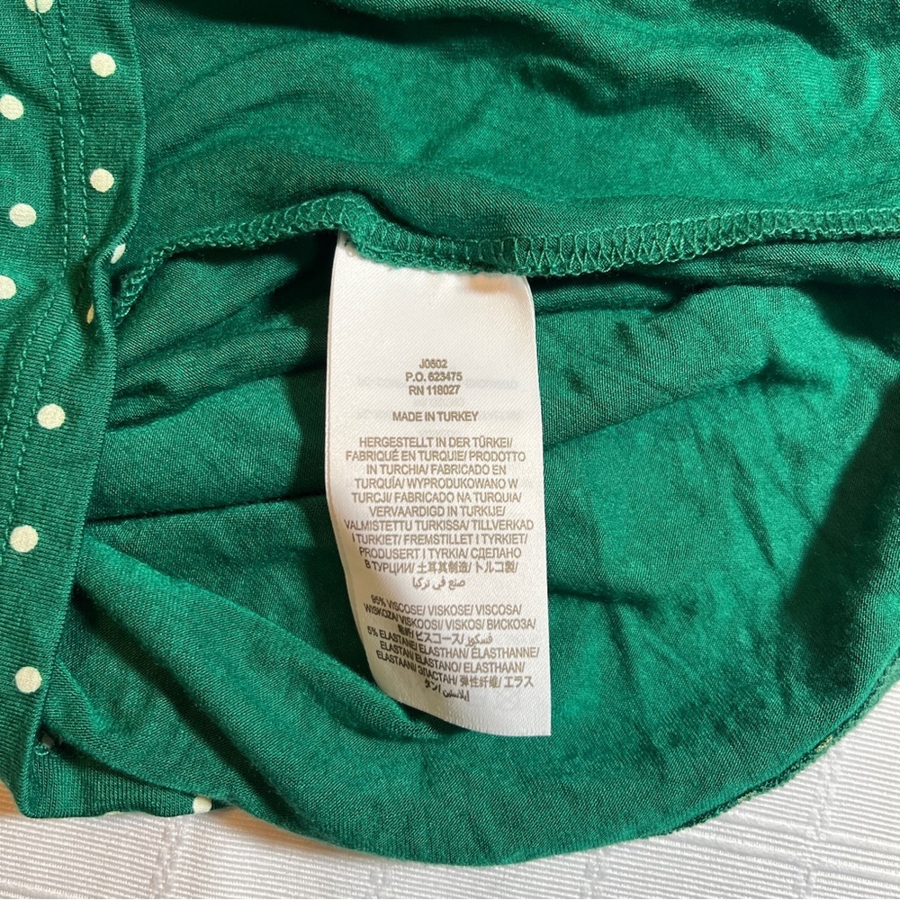 Boden Green Polka Dot Dress w/ Pockets V-Neck US Size 2 - Picture 12 of 14